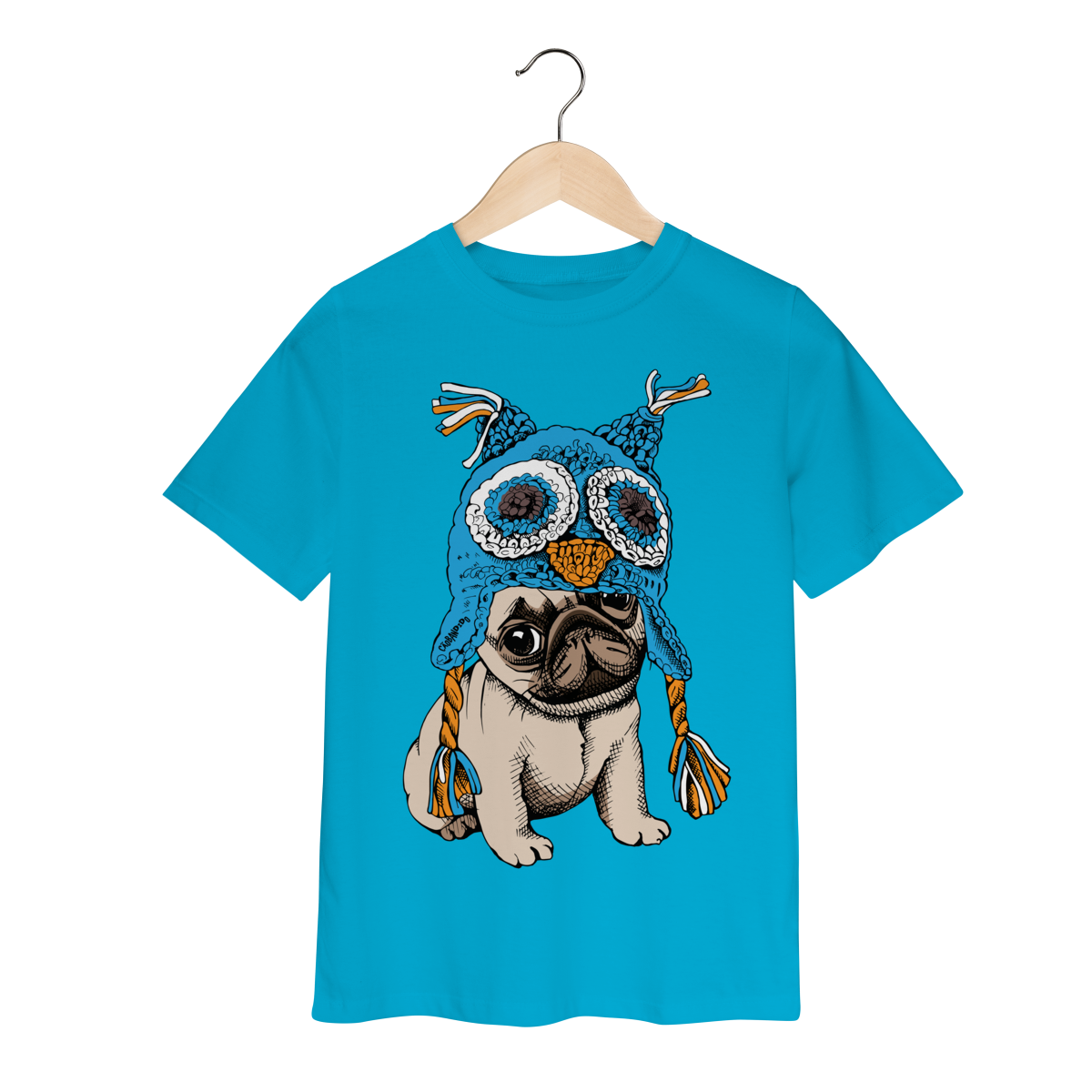 Camiseta Infantil Pug Coruja