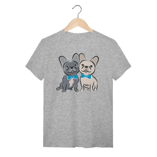 Camiseta Bulldog Francês Casal de Gravatinha