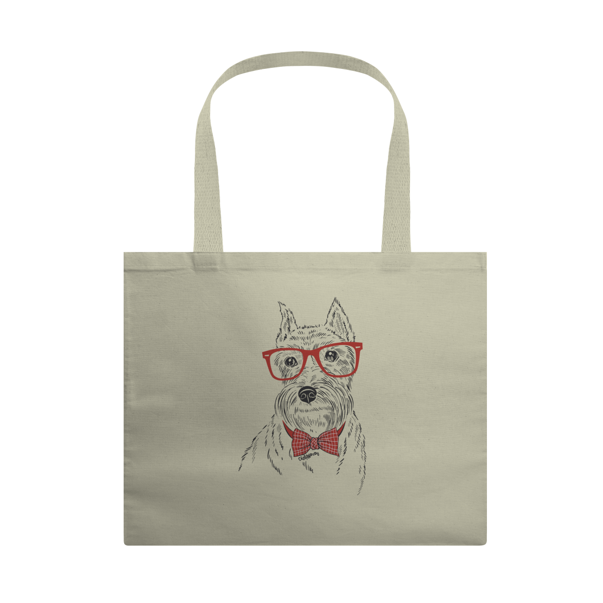 Ecobag Schnauzer de Óculos e Gravatinha