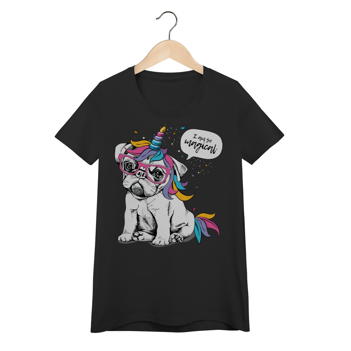 Baby Look Bulldog Francês Unicórnio - I am So Magical