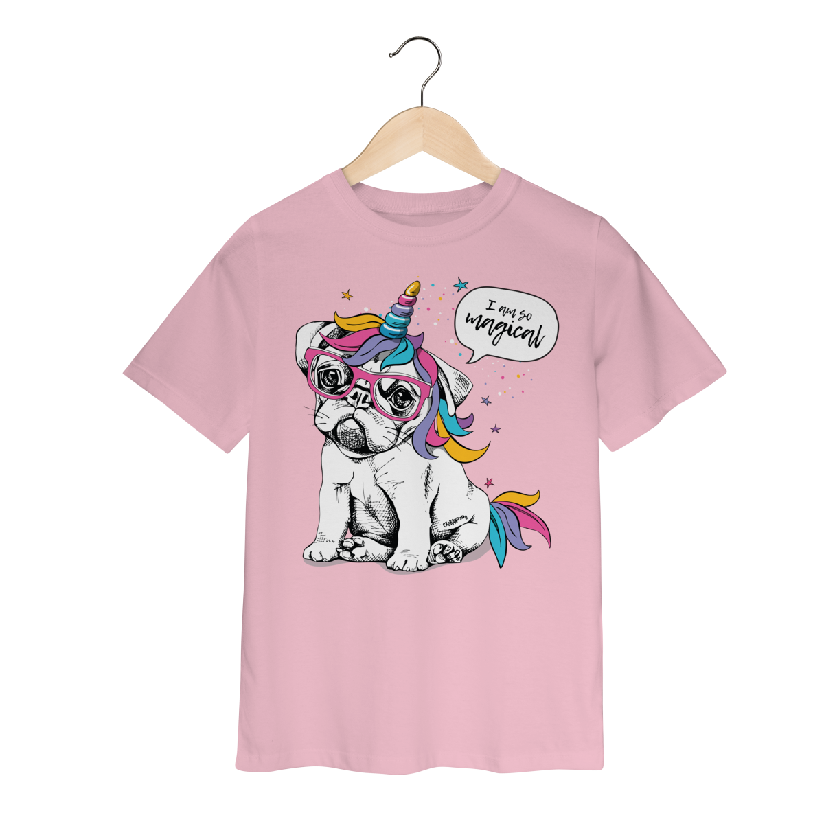 Camiseta Infantil Bulldog Francês Unicórnio - I am So Magical