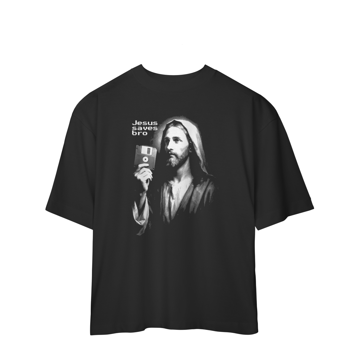 0022OS - Camiseta Oversized Jesus Saves Bro