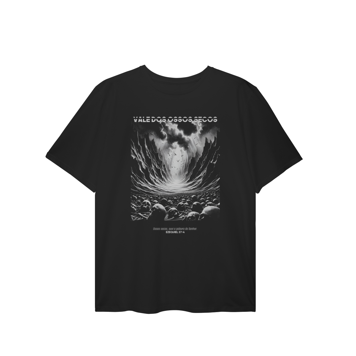 0005PS - Camiseta Plus Size Ossos Secos