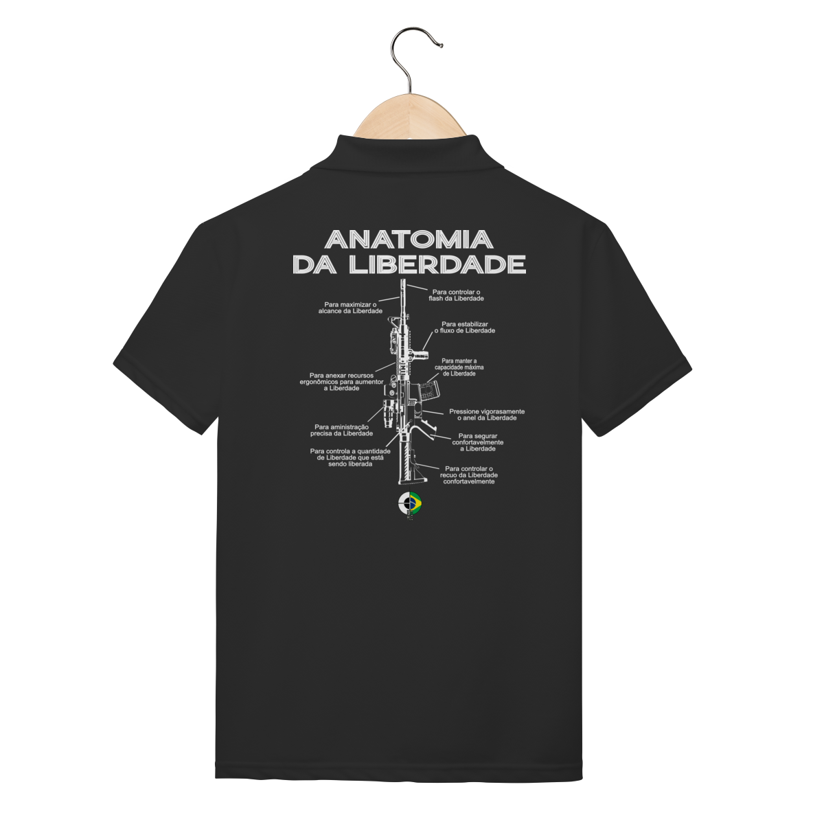 Camisa Polo Anatomia da Liberdade BoyShooterBrasil