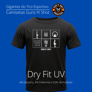 Symbols of Freedom Guns N' Shot Tiro Esportivo Dry Fit UV