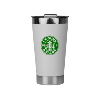 Copo térmico I Love Guns N' Bacon Pólvora e Mato