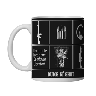 Caneca Symbols of Freedom Guns N' Shot Tiro Esportivo