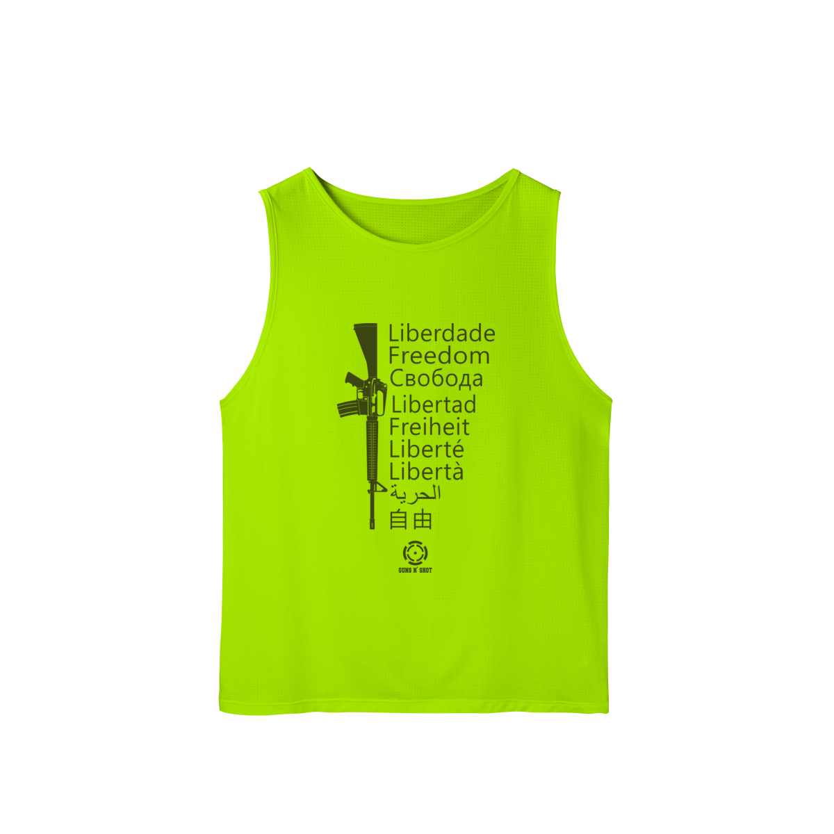 Liberdade Guns N' Shot Armamentismo Regata Dry Fit UV