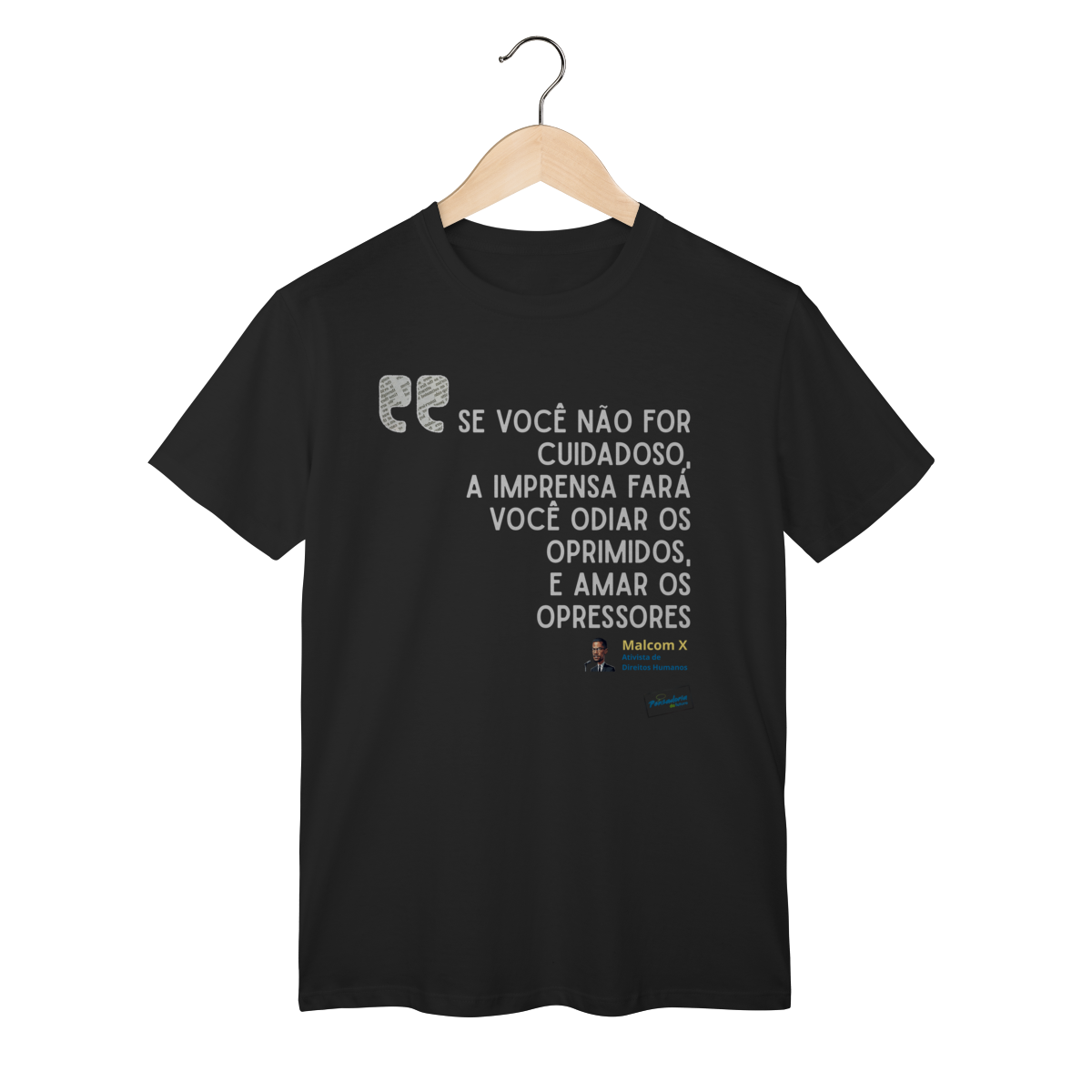 Nome do produto: Malcom X - A imprensa tem lado - T-Shirt Classic