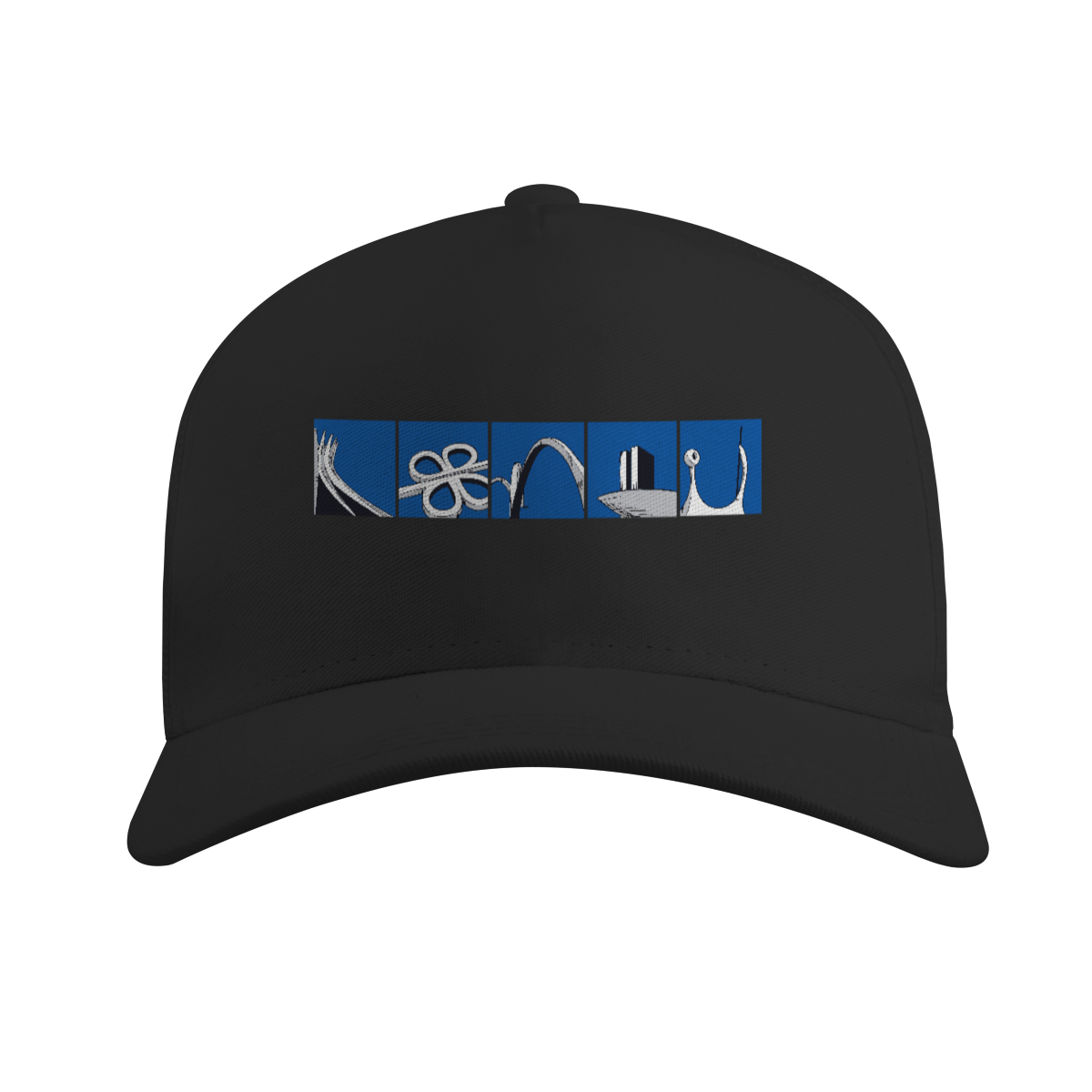 Boné americano com tela ícones Brasília