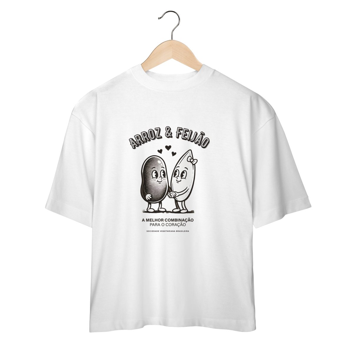 Camiseta Oversized Arroz & Feijão