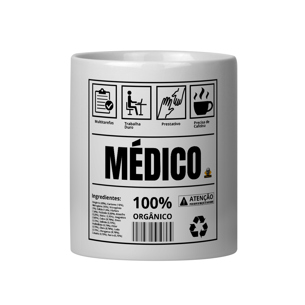 Caneca Etiqueta Médico