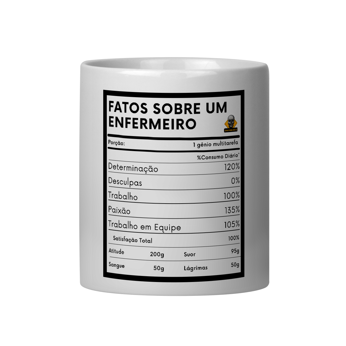 Nome do produto: Caneca Fatos Enfermeiro