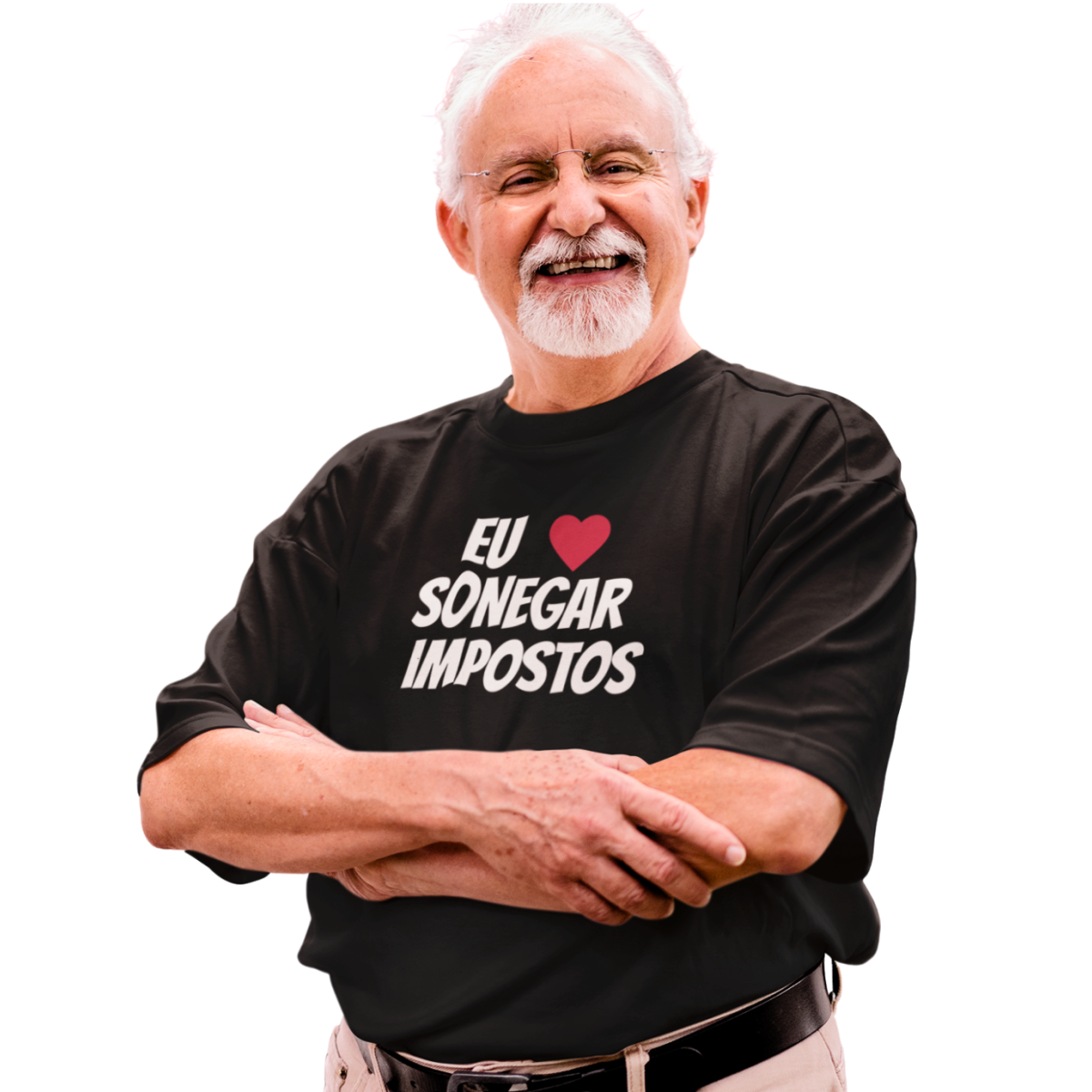 Nome do produto: CAMISETA SONEGAR IMPOSTO - COLEÇÃO JOAQUIN TEIXEIRA