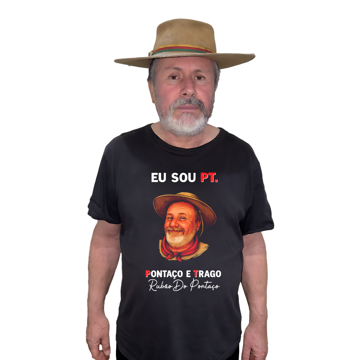 Nome do produto: CAMISETA EU SOU PT - COLEÇÃO RUBÃO DO PONTAÇO