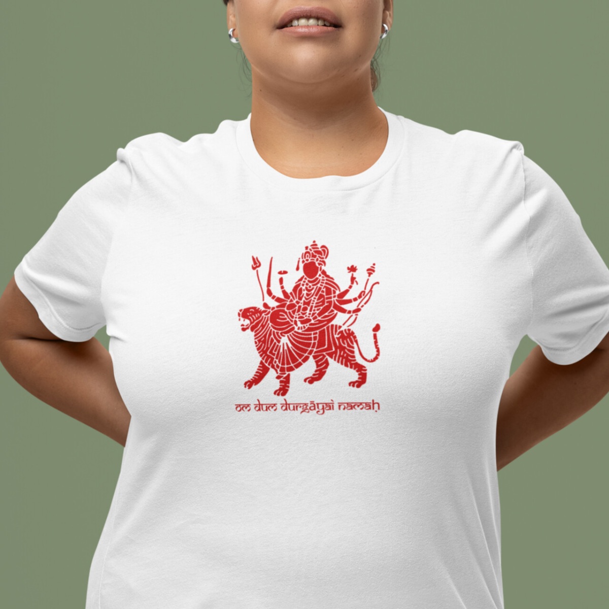 Nome do produto: Camiseta de Yoga – Durga Navaratri Shakti Plus Size