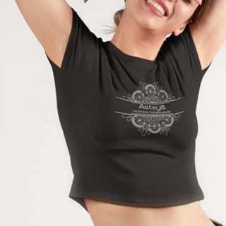Camiseta Yoga Cropped Asteya – Viva com Integridade