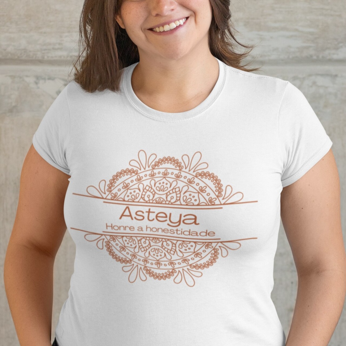 Camiseta Yoga Plus Size Asteya – Viva com Integridade