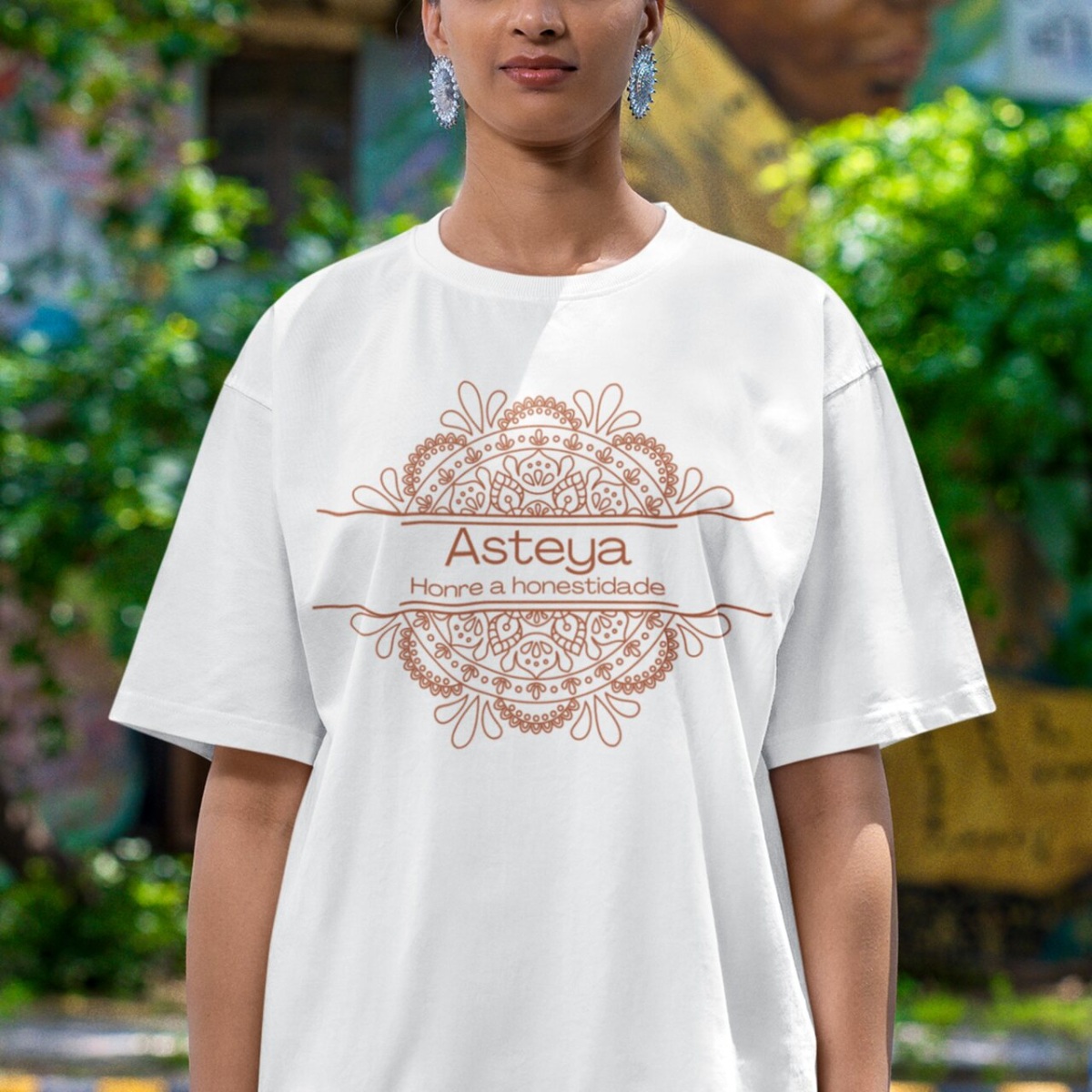 Camiseta Yoga Oversized Asteya – Viva com Integridade