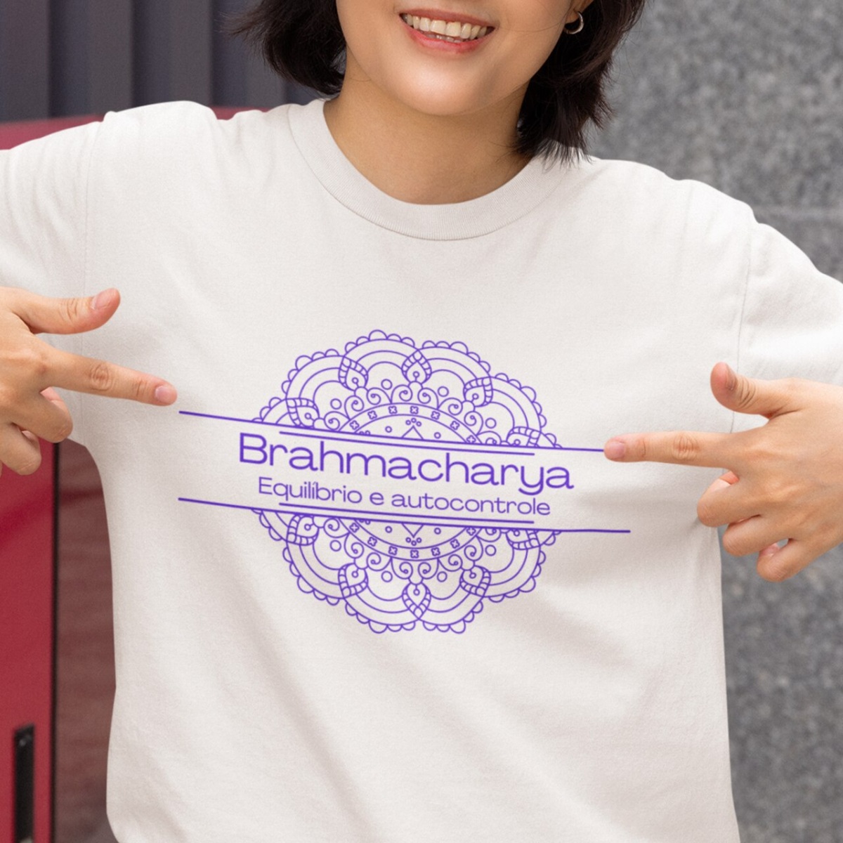 Camiseta Yoga Tradicional Brahmacharya, Foque no Essencial