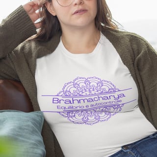 Camiseta Yoga Plus Size Brahmacharya, Foque no Essencial