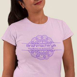 Camiseta Yoga Babylong Algodão Pima Brahmacharya, Foque no Essencial
