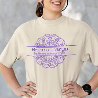Camiseta Yoga Tradicional Algodão Pima Brahmacharya, Foque no Essencial