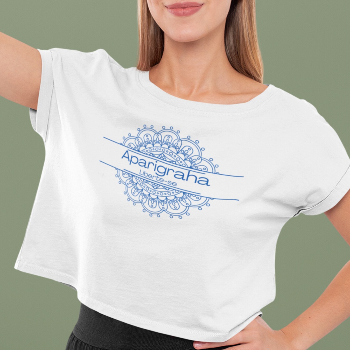 Camiseta Yoga Cropped Aparigraha, Liberte o que Não te Serve