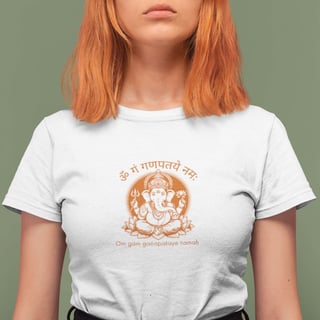 Camiseta Yoga Sabedoria e Prosperidade de Ganesha – Algodão Pima