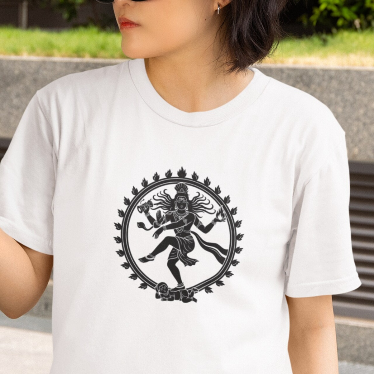 Camiseta Yoga Tradicional Algodão Pima Shiva Nataraja