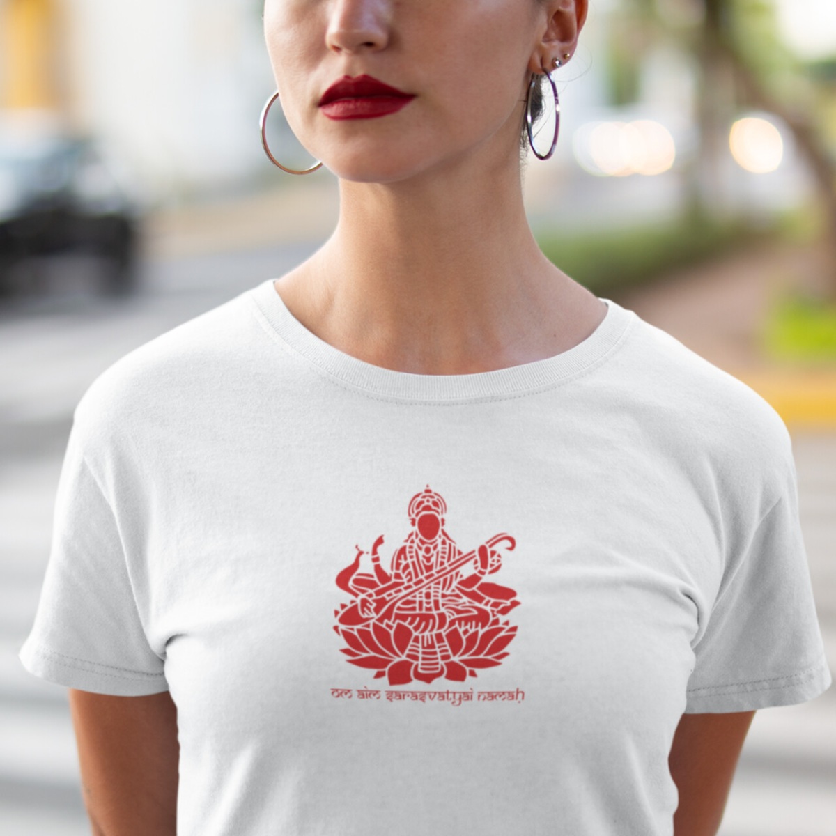 Camiseta de Yoga - Saraswati Navaratri Shakti Baby Long