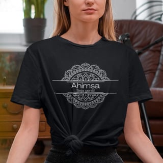 Camiseta de Yoga Tradicional Ahimsa – Seja Gentil