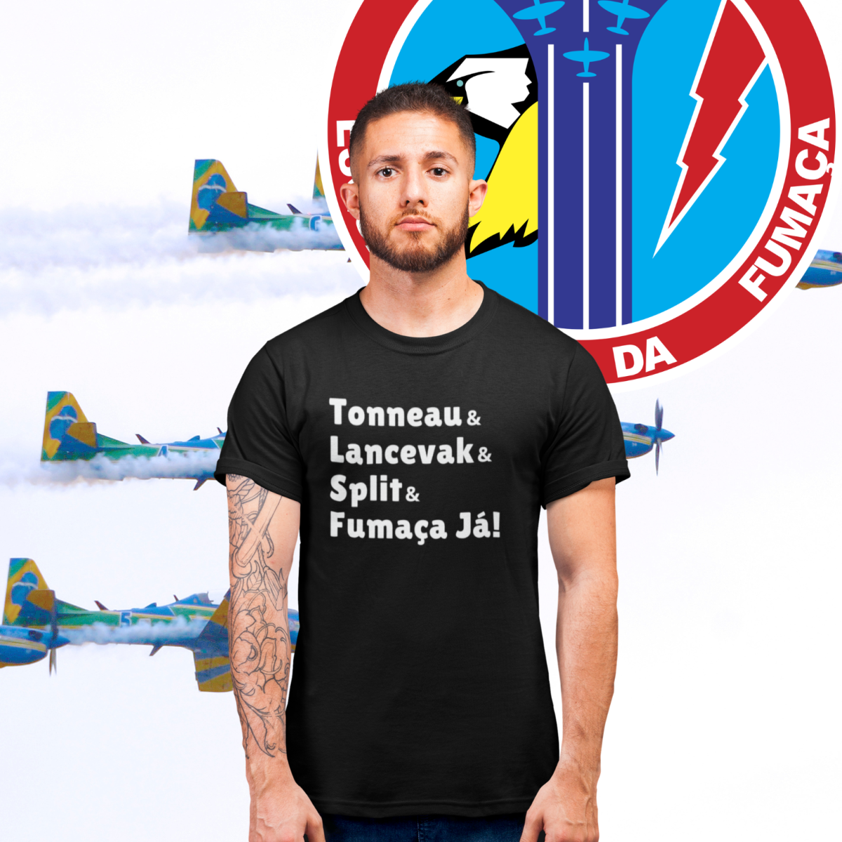 Camiseta Esquadrilha da Fumaça - Tonneau, Lancevak & Split