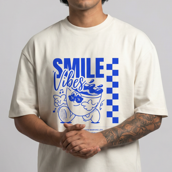 Camiseta Oversized Smile Vibes