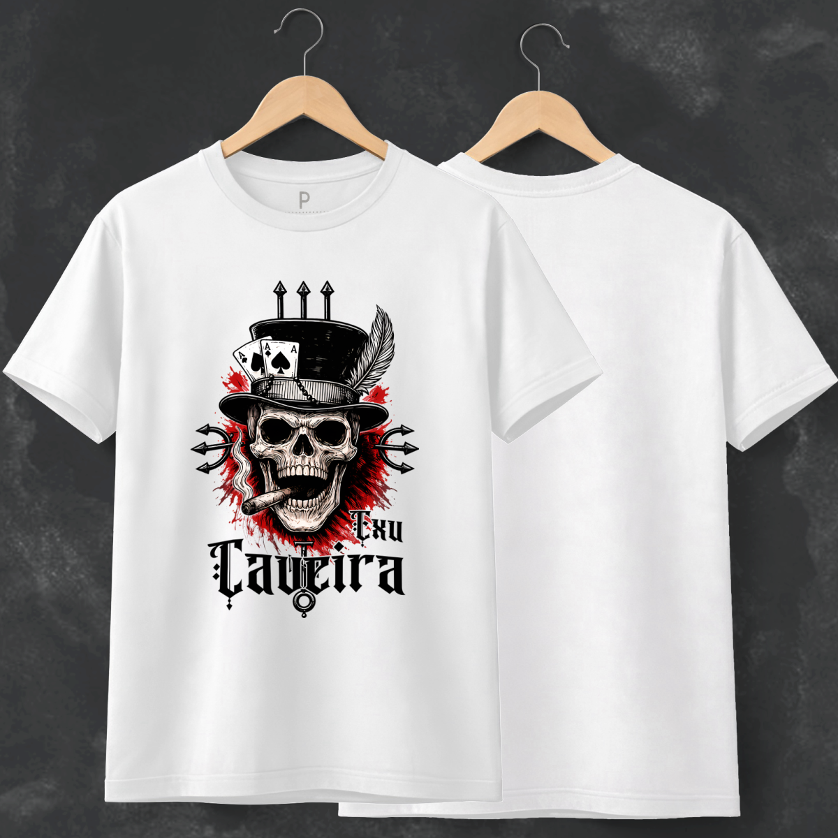 Camiseta Exu Caveira - Branca
