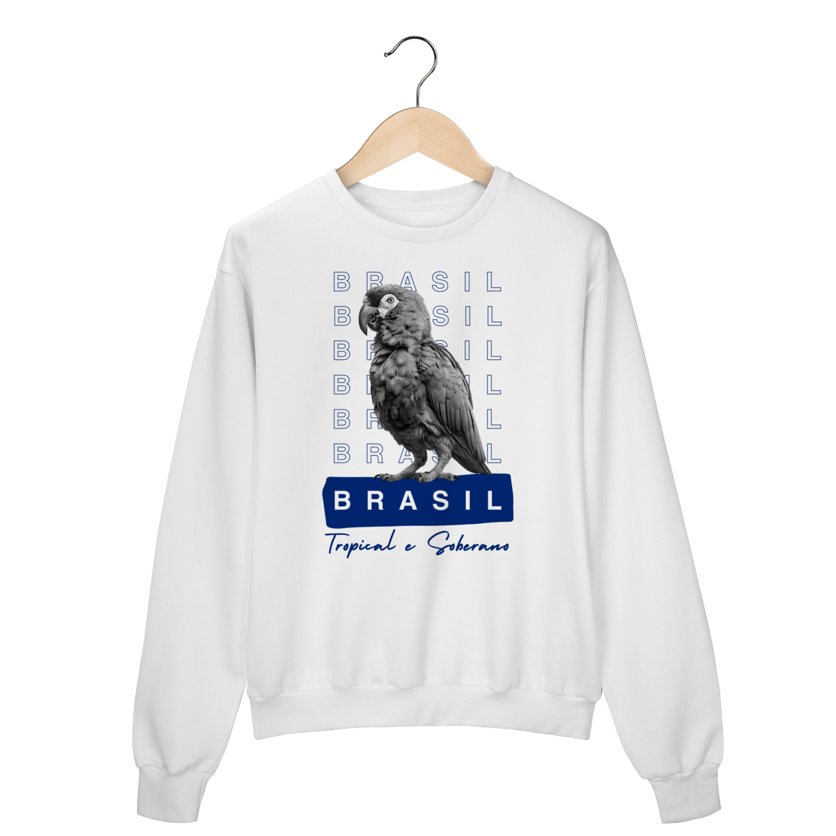 moletom BRASIL Tropical e Soberano - PAPAGAIO