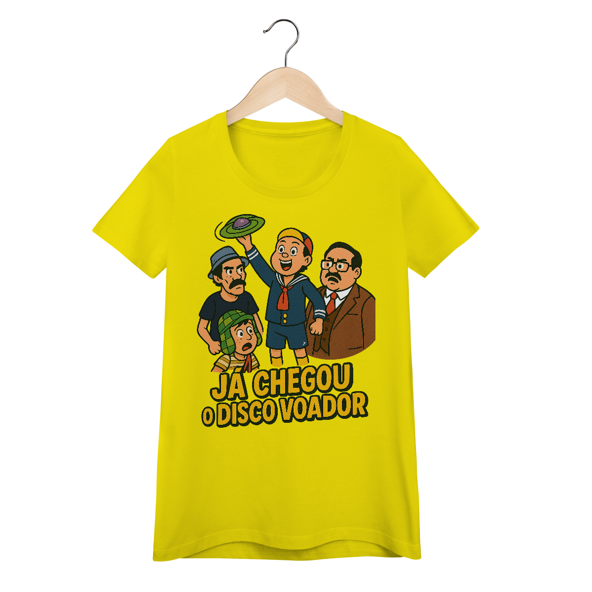 Baby Look Chaves Modelo 1 - Já Chegou o Disco Voador