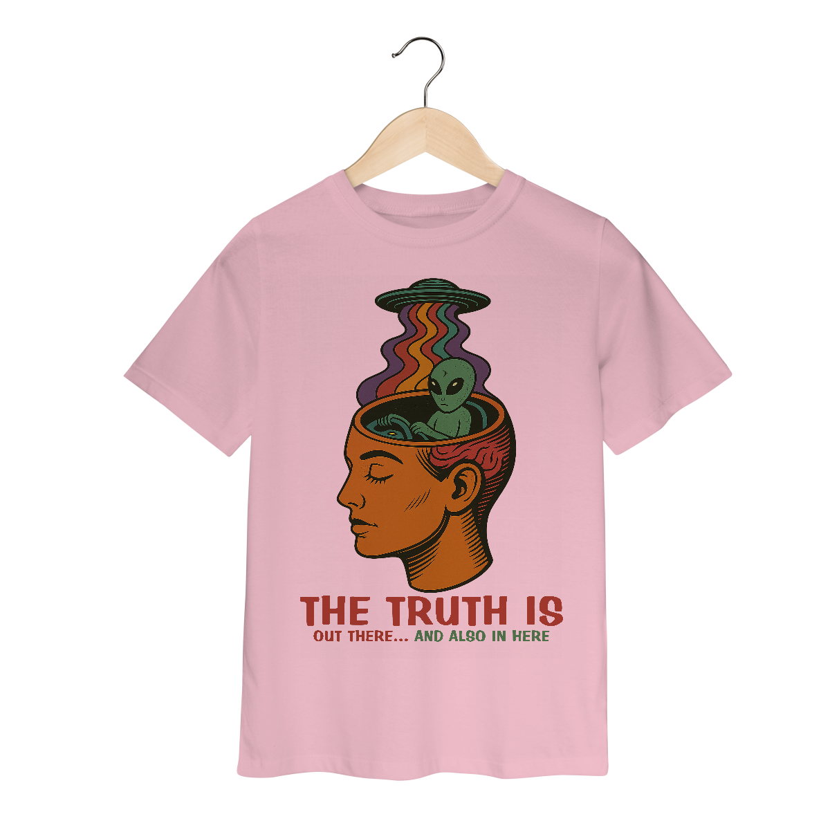 Camiseta Infantil Ufologia Modelo 3 - The Truth is out there