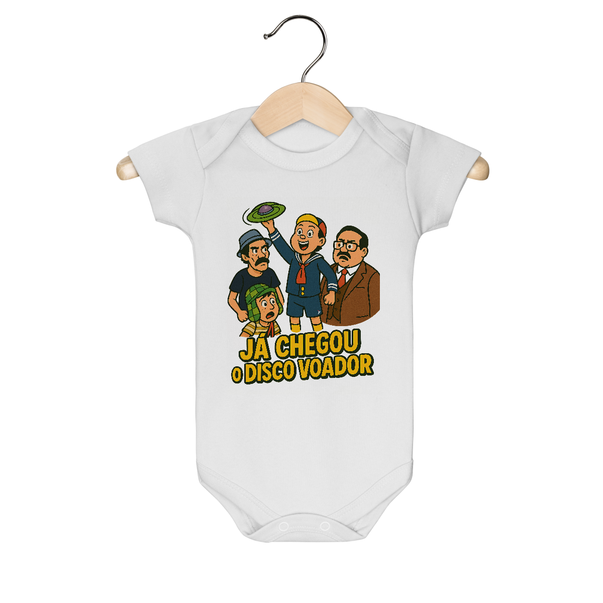 Body Bebê Chaves Modelo 1 - Já Chegou o Disco Voador