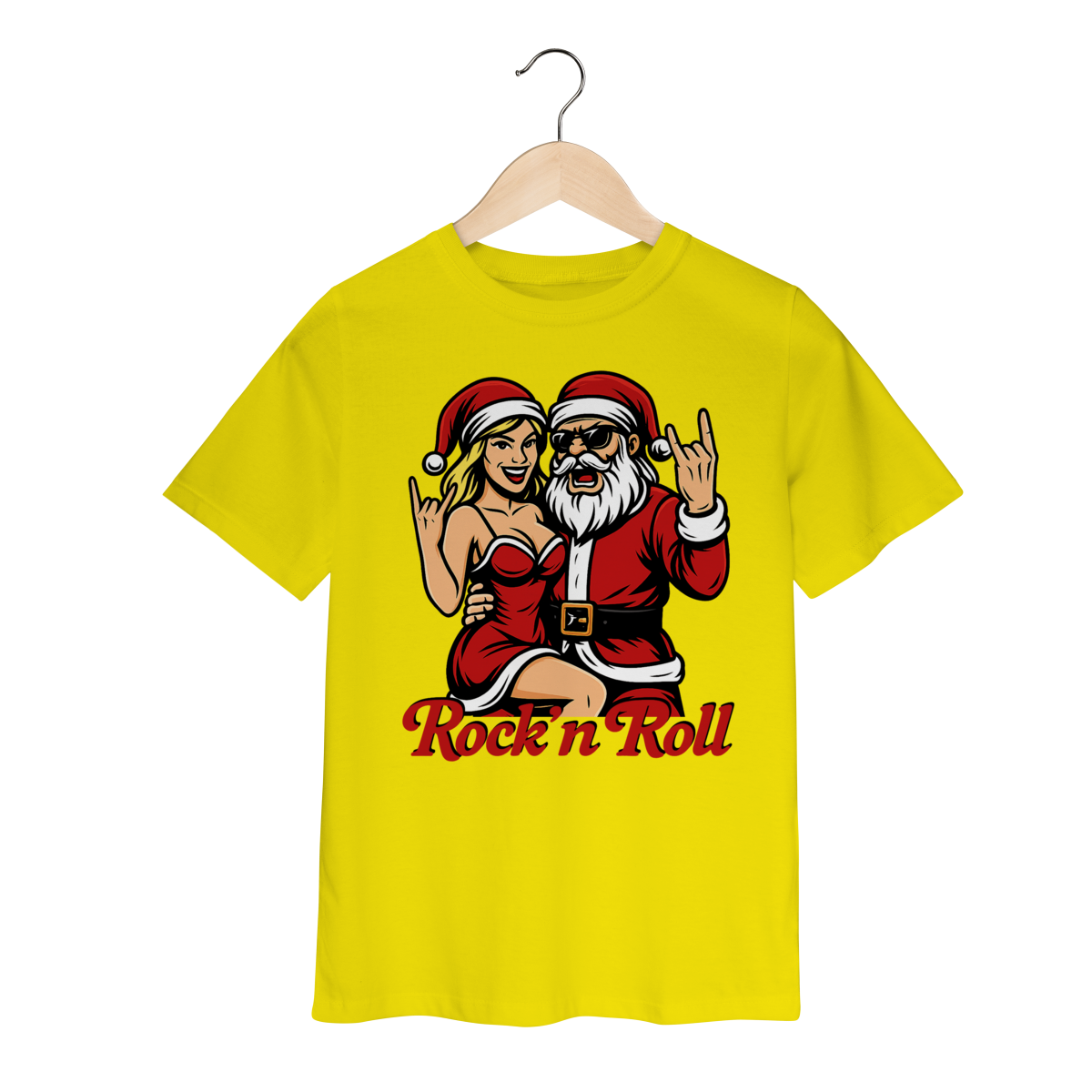 Camiseta Infantil Natal Modelo 1 - Rock and Roll