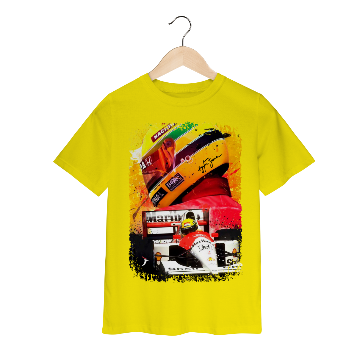 Camiseta Infantil Airton Senna - Modelo 1