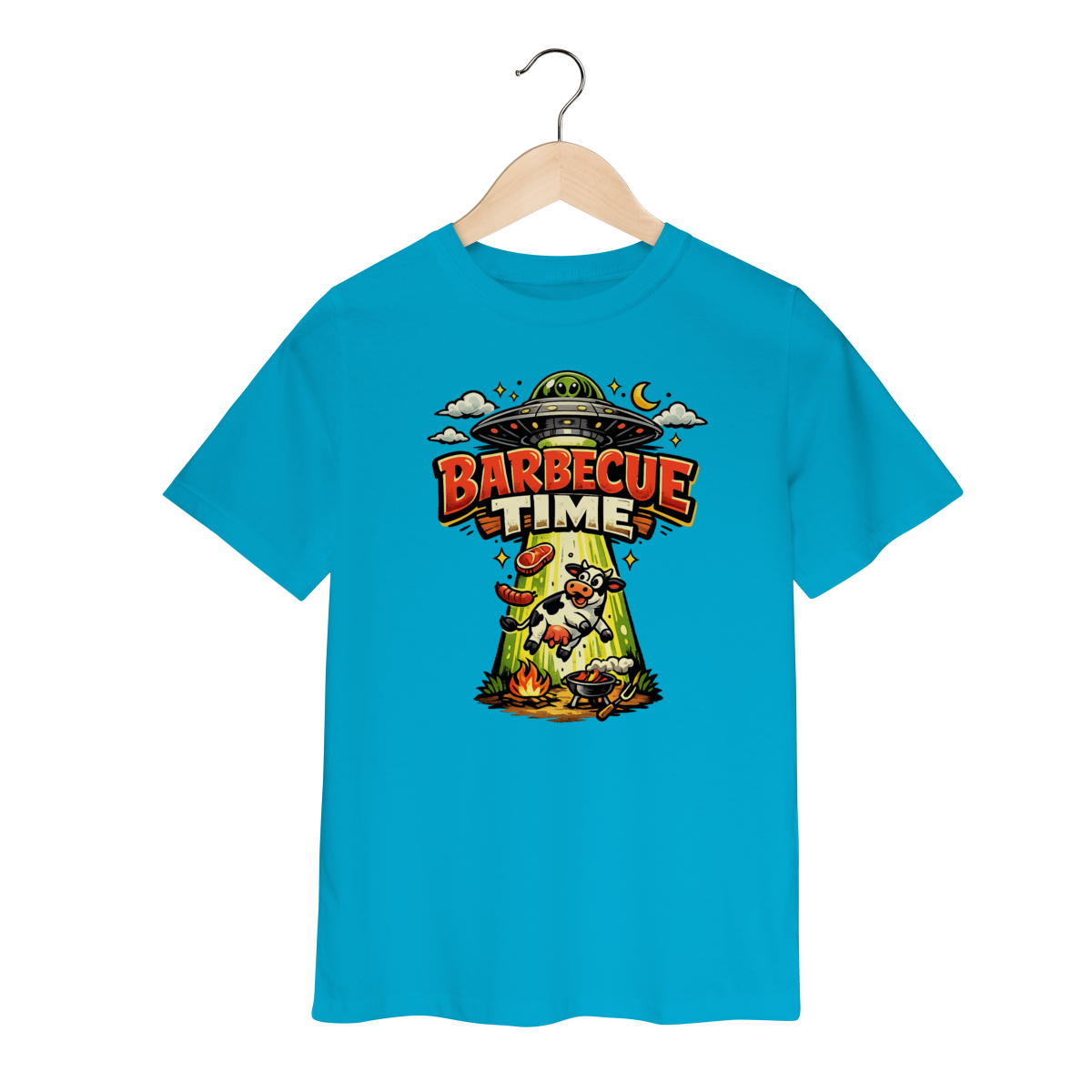 Camiseta Infantil Ufologia Modelo 4 - Barbecue Time