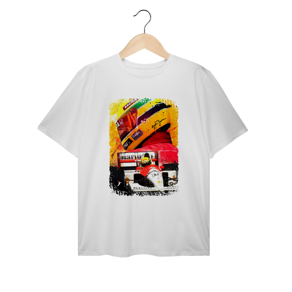 Camiseta Plus Size Airton Senna - Modelo 1