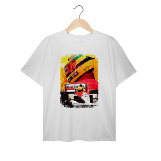 Camiseta Plus Size Airton Senna - Modelo 1