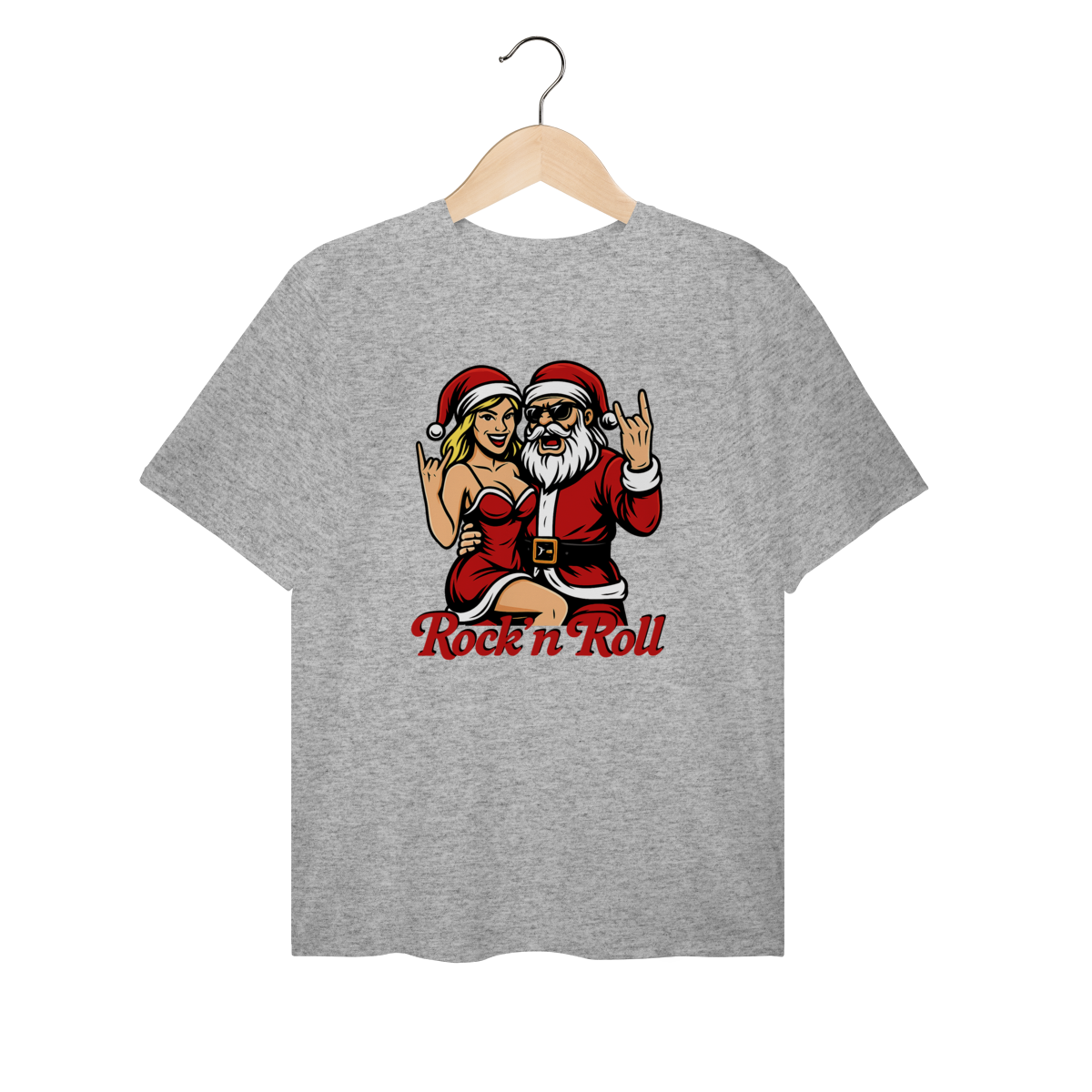 Camiseta Plus Size Natal Modelo 1 - Rock and Roll