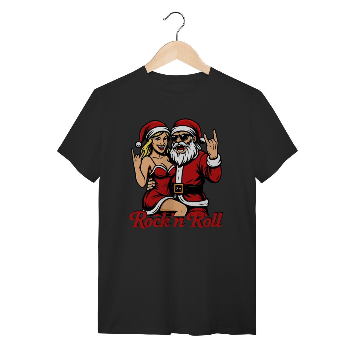 Camiseta Natal Modelo 1 - Rock and Roll