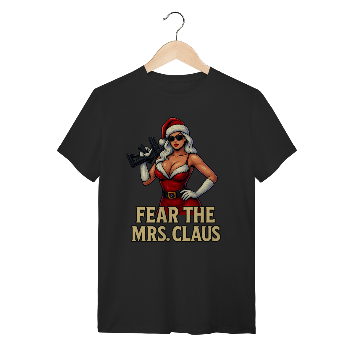 Camiseta Natal Modelo 2 - Fear The Mrs. Claus