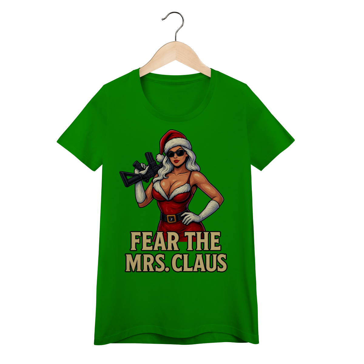 Baby Look Natal Modelo 2 - Fear The Mrs. Claus