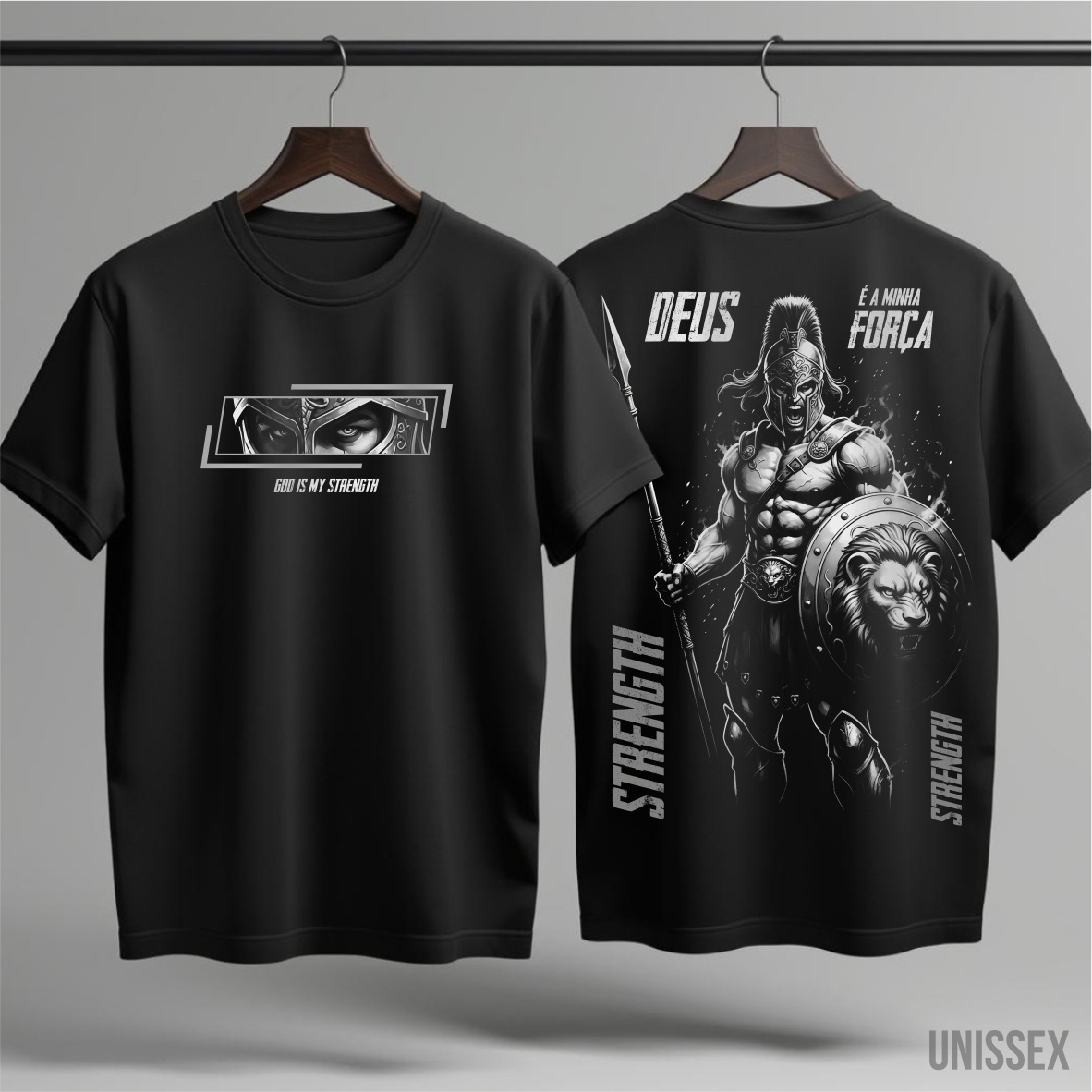 Camiseta - Spartan Faith: Deus é a minha Força