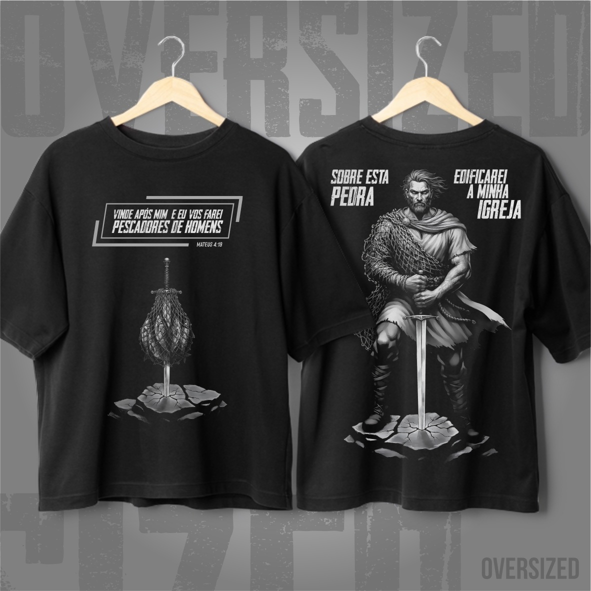 Oversized - Apóstolo Pedro: Pescador e Rocha